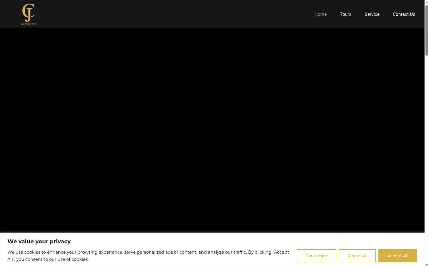 Captura de pantalla del banner de consentimiento mostrado antes de cualquier interacción