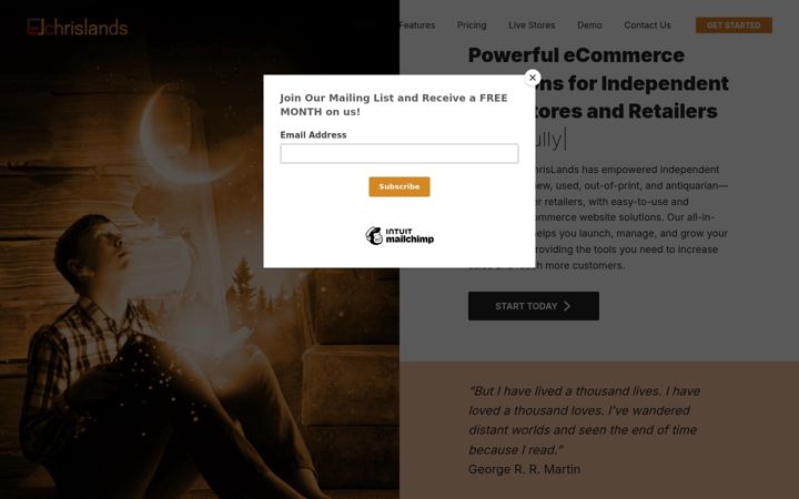 Screenshot of chrislands.com