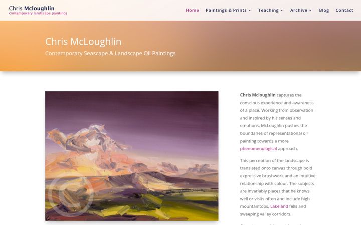 Screenshot ta' chrismcloughlin.co.uk