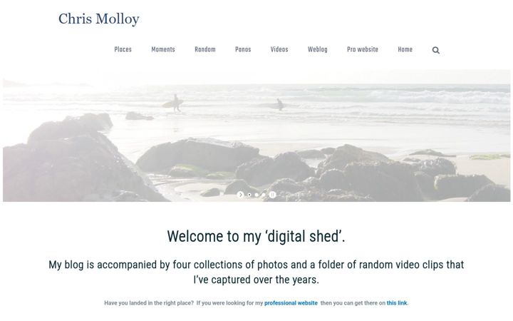 Screenshot ta' chrismolloy.co.uk