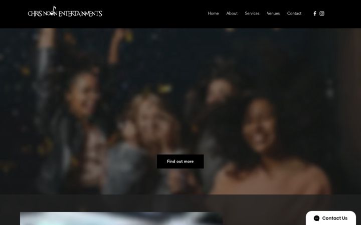 Skærmbillede af chrisnoonentertainments.co.uk