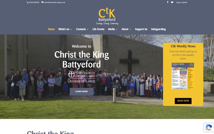 Snímek obrazovky christ-the-king.co.uk