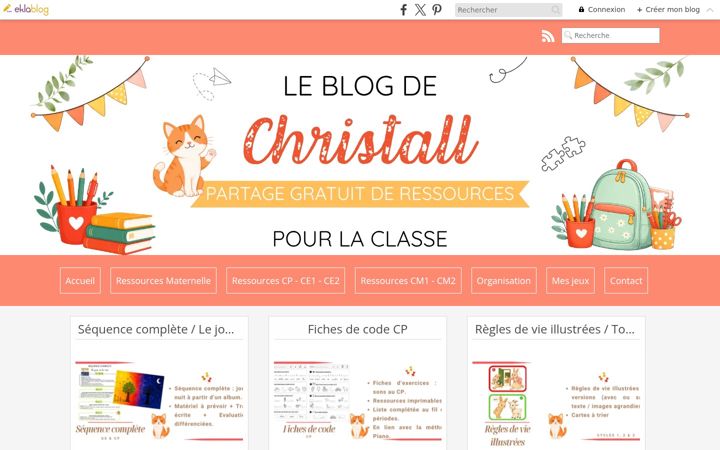 Ekrano kopija christallecole.fr