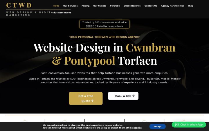 Snímek obrazovky christaylorwebdesign.co.uk