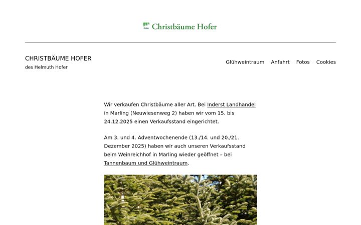 Screenshot of christbaum.it