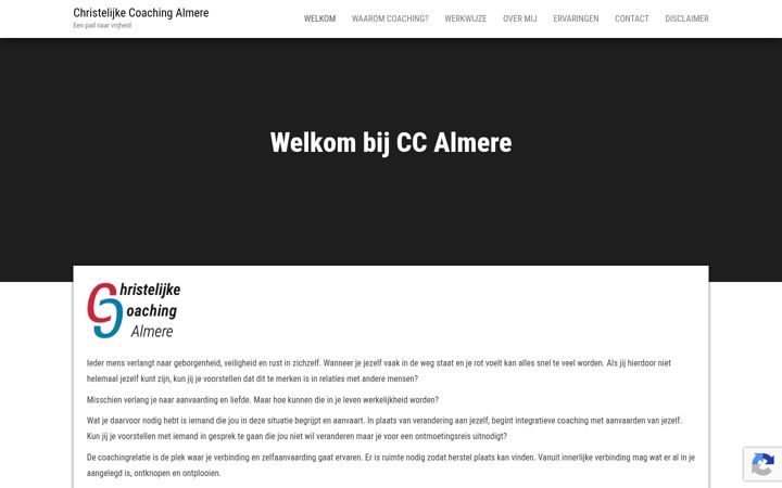Snímek obrazovky christelijkecoachingalmere.nl