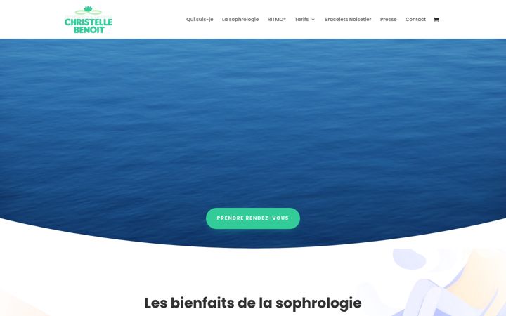 Screenshot stránky christellebenoit-sophrologue.fr