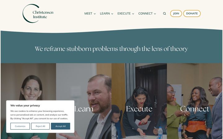 Screenshot of christenseninstitute.org