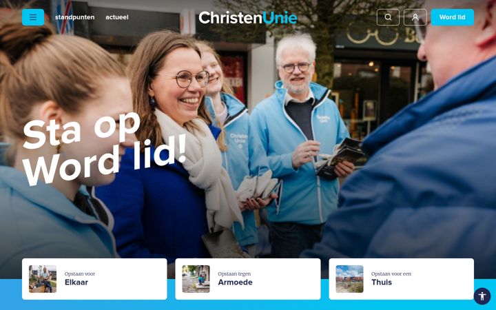 Snimka zaslona za christenunie.nl