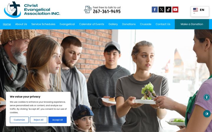 Screenshot di christevangelicalassociation.org