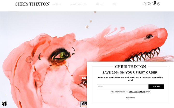 Screenshot of christhixton.com