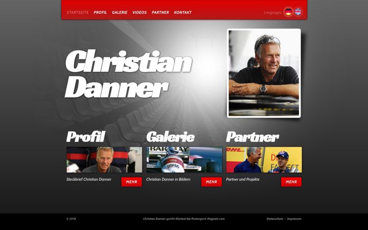 Captură de ecran a christian-danner.net