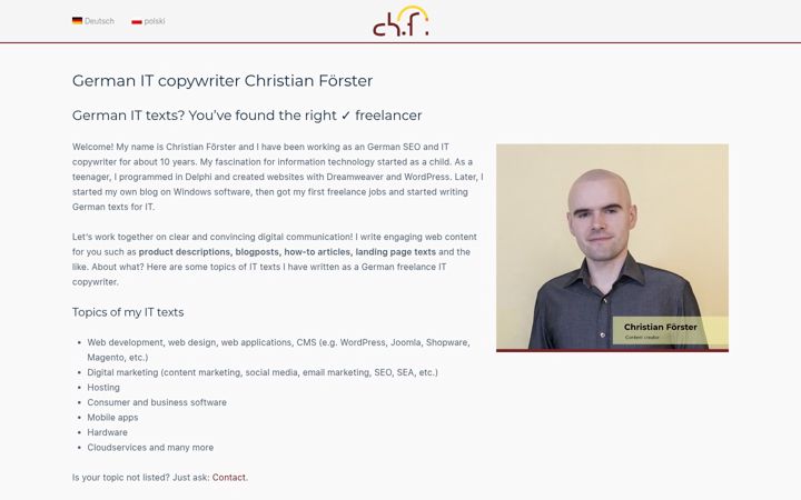 Screenshot of christian-foerster.com