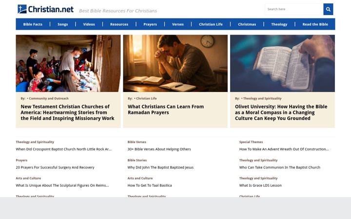 Screenshot of christian.net