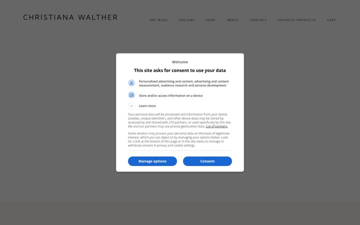 Screenshot of christianawalther.com