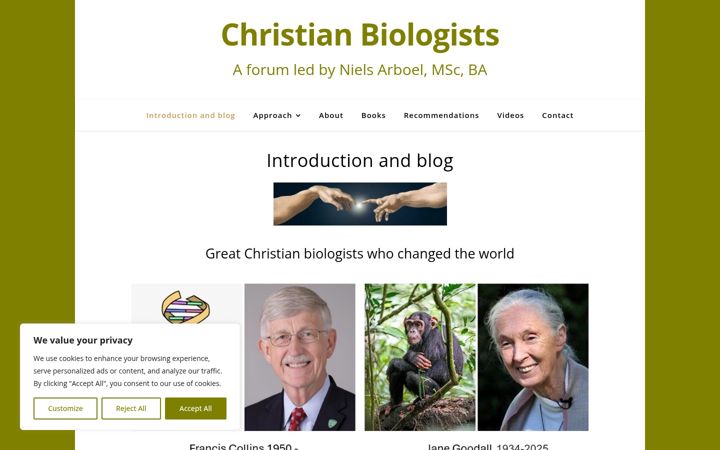 Screenshot di christianbiologists.org