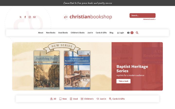 Snímek obrazovky christianbookshopossett.co.uk