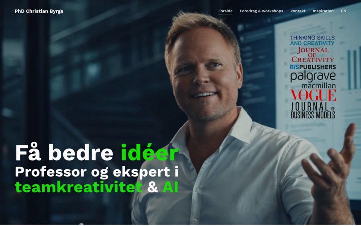 Screenshot of christianbyrge.com