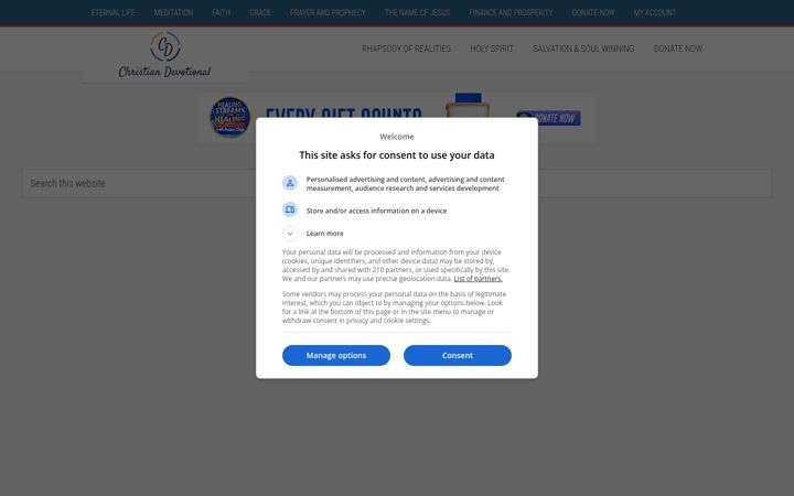Screenshot of christiandevotional.com.ng