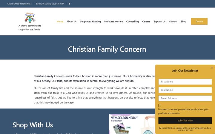 Snímek obrazovky christianfamilyconcern.org.uk