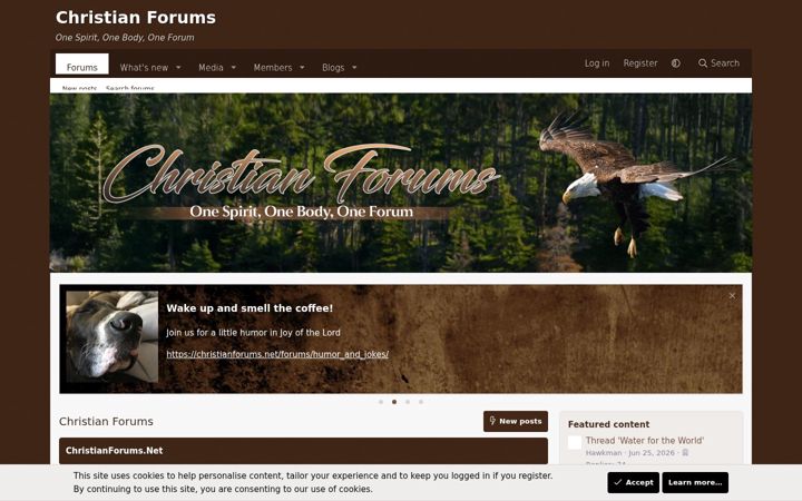 Screenshot of christianforums.net
