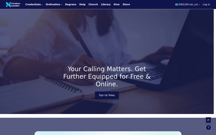 Screenshot of christianleaders.org