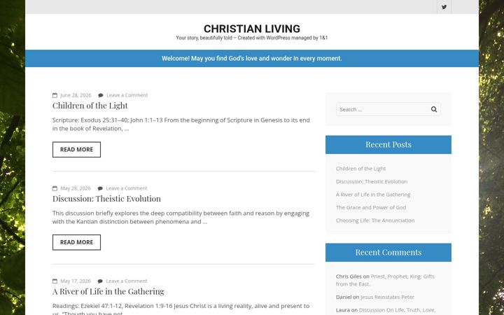 Snímek obrazovky christianliving.co.uk