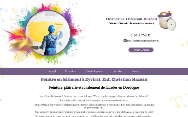 Captura de ecrã de christianpeinture.fr