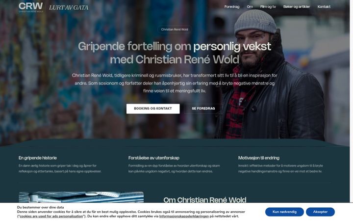 Skärmbild av christianrenewold.no