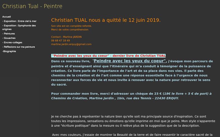 Captura de ecrã de christiantual.fr