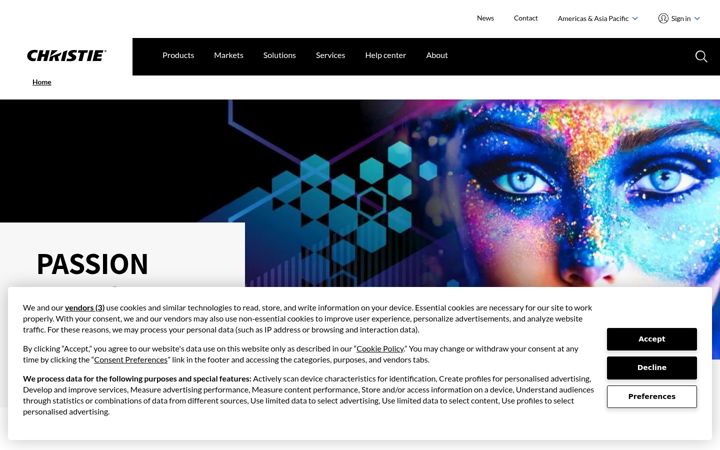 Screenshot of christiedigital.com