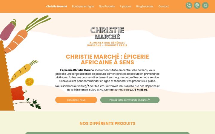 Captura de ecrã de christiemarche.fr