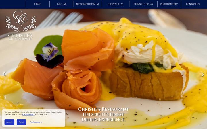Captura de pantalla de christiesrestaurant.co.za