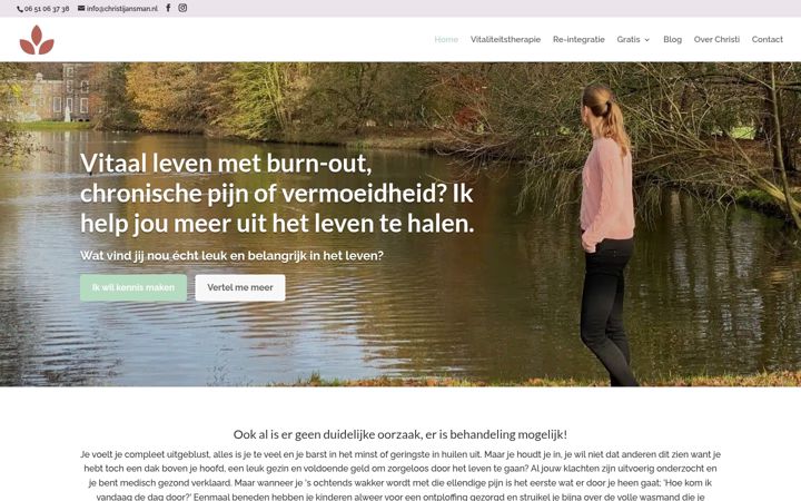 Snímek obrazovky christijansman.nl