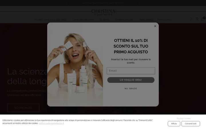 Snímek obrazovky christina-cosmeceuticals.it