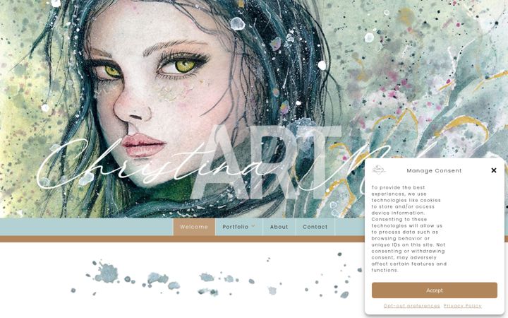 Screenshot of christina-miles.art