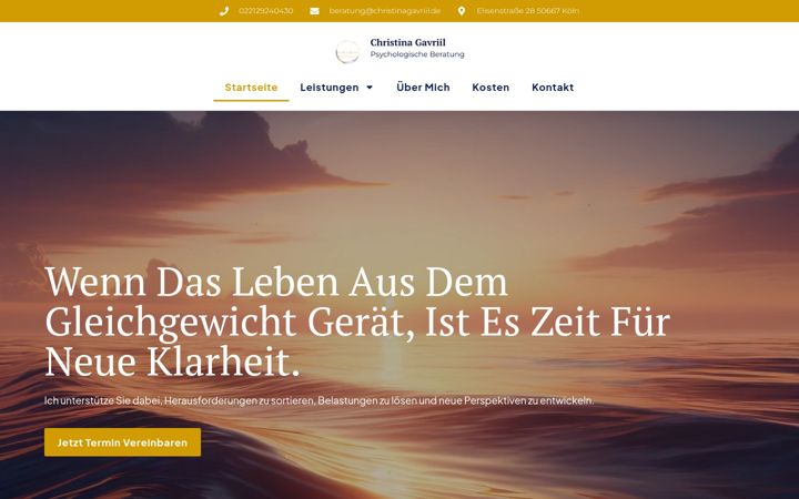 Screenshot of christinagavriil.de