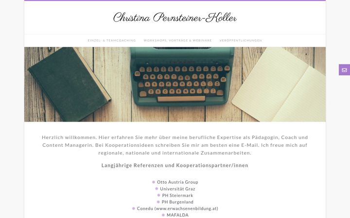 Screenshot ta' christinapernsteiner.eu