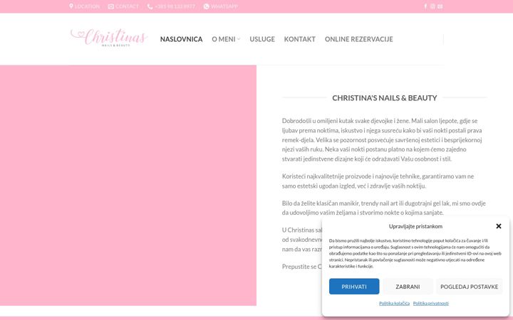 Screenshot van christinas.hr