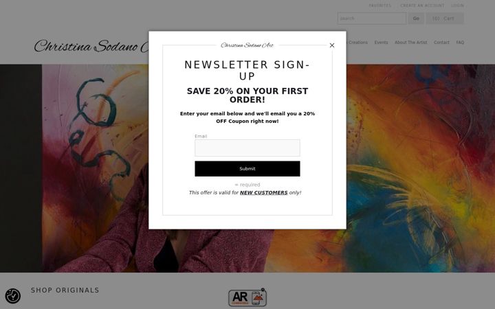 Screenshot of christinasodano.com
