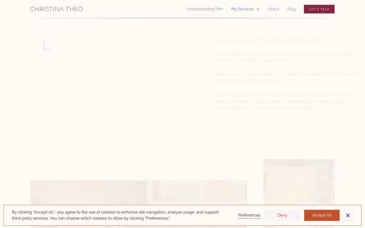 Screenshot of christinatheo.com
