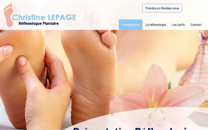 Captura de ecrã de christine-lepage-reflexologue.fr