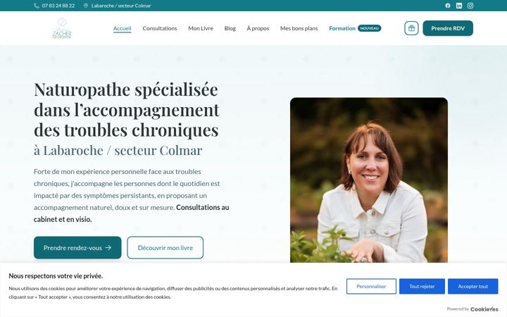 Captura de ecrã de christine-naturopathe.fr