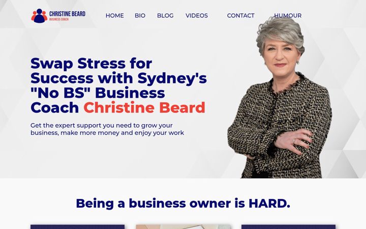 Ekraanipilt saidist christinebeard.com.au
