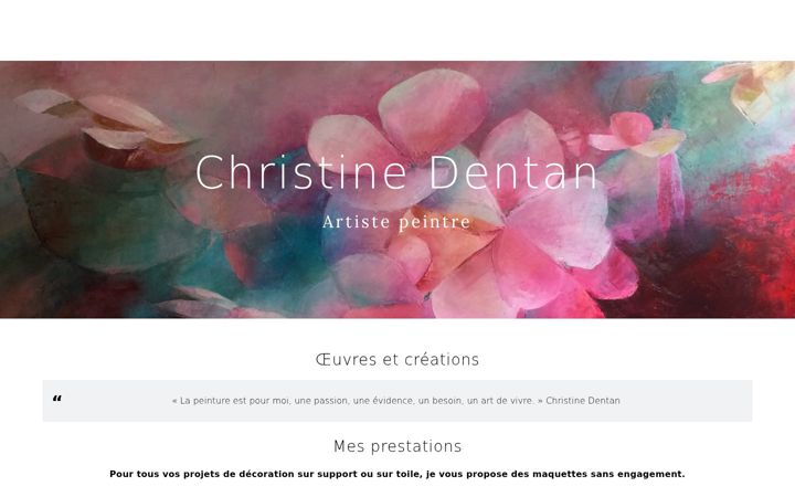 Screenshot ta' christinedentan.ch