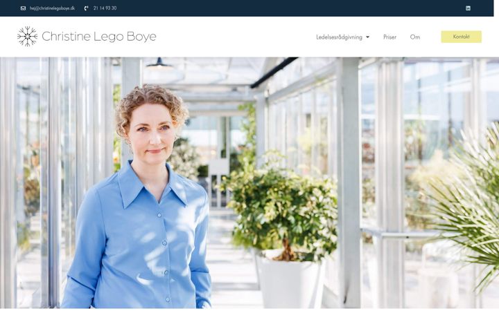 Screenshot of christinelegoboye.dk