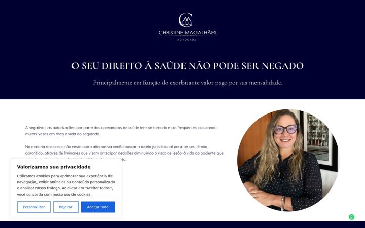 Zrzut ekranu christinemagalhaes.adv.br
