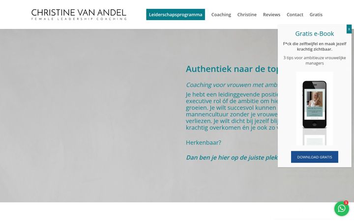 Screenshot του christinevanandel.nl