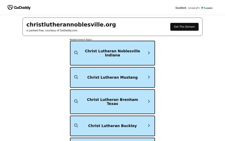 Screenshot stránky christlutherannoblesville.org