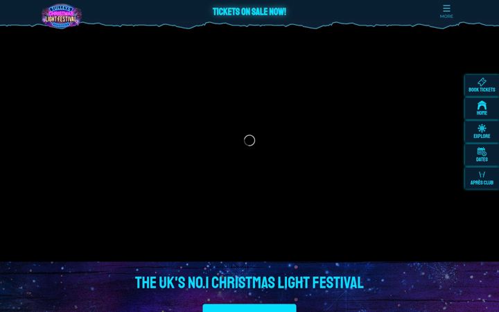 Captură de ecran a christmaslightshow.co.uk